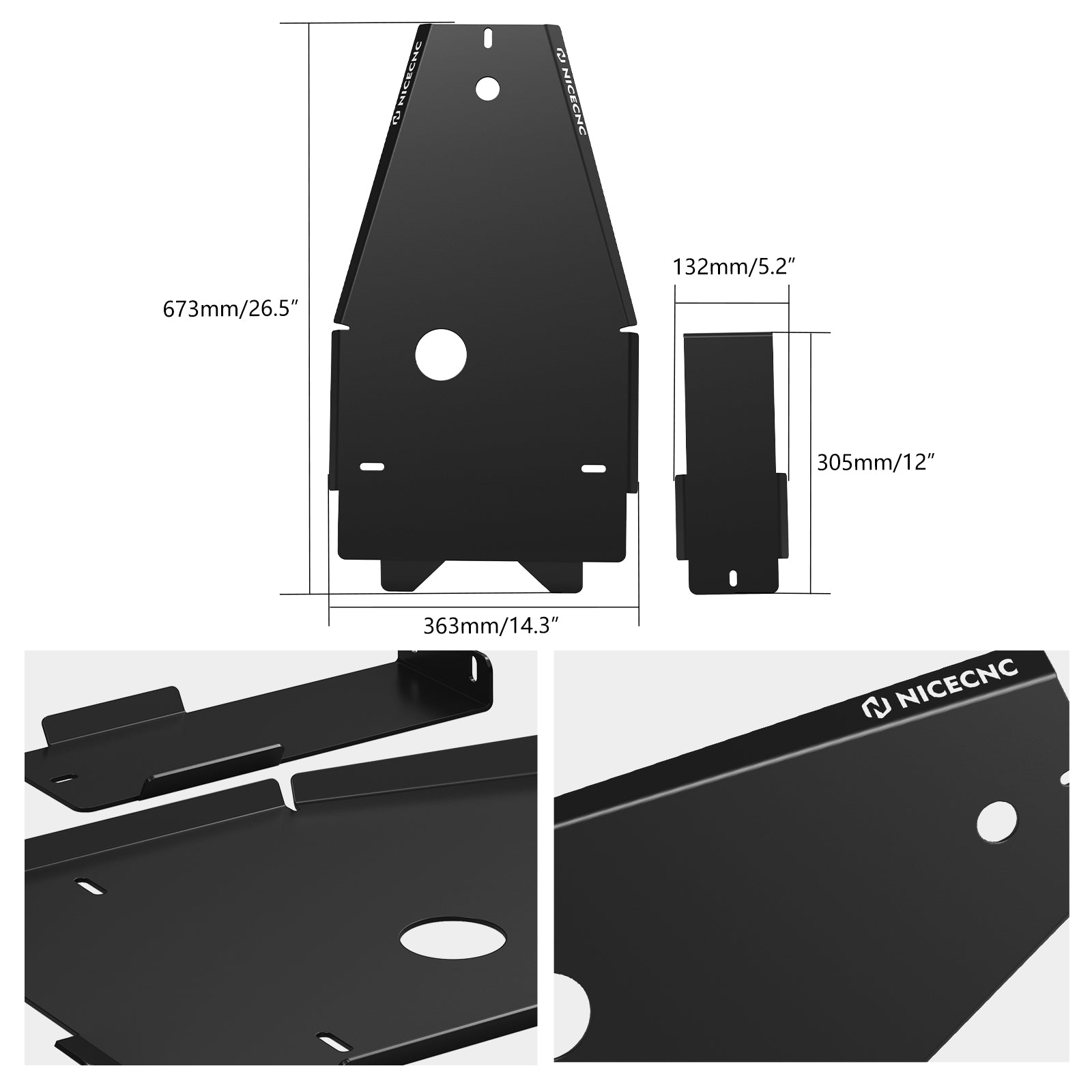 ATV Full Chassis Glide Frame Engine Skid Plate Guard For Yamaha Raptor 700 700R 06-26