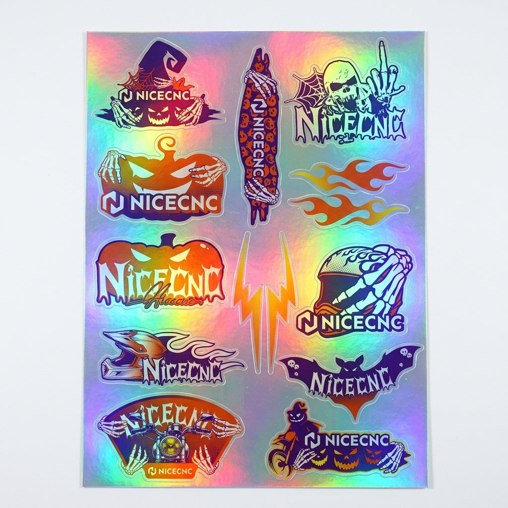 NICECNC Halloween PVC Holo Stickers