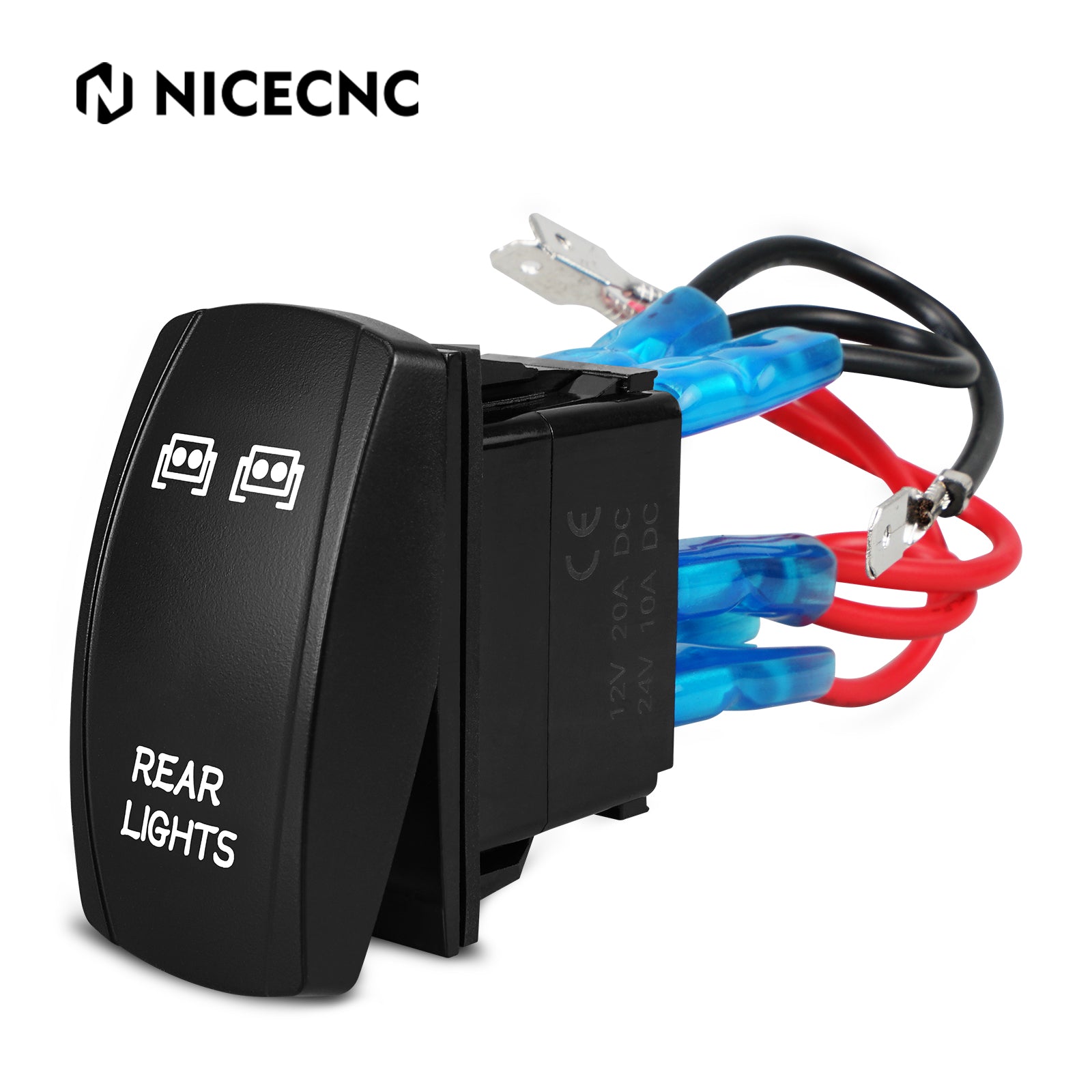 UTV ATV 12V 20A LED Light Rocker Switch ON-OFF Toggle Switch Laser