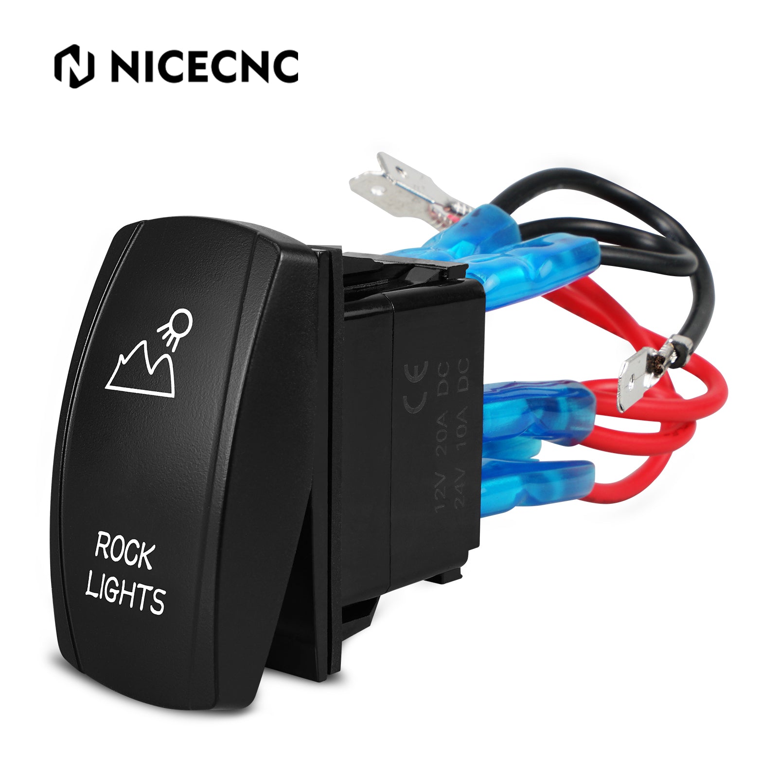 UTV ATV 12V 20A LED Light Rocker Switch ON-OFF Toggle Switch Laser