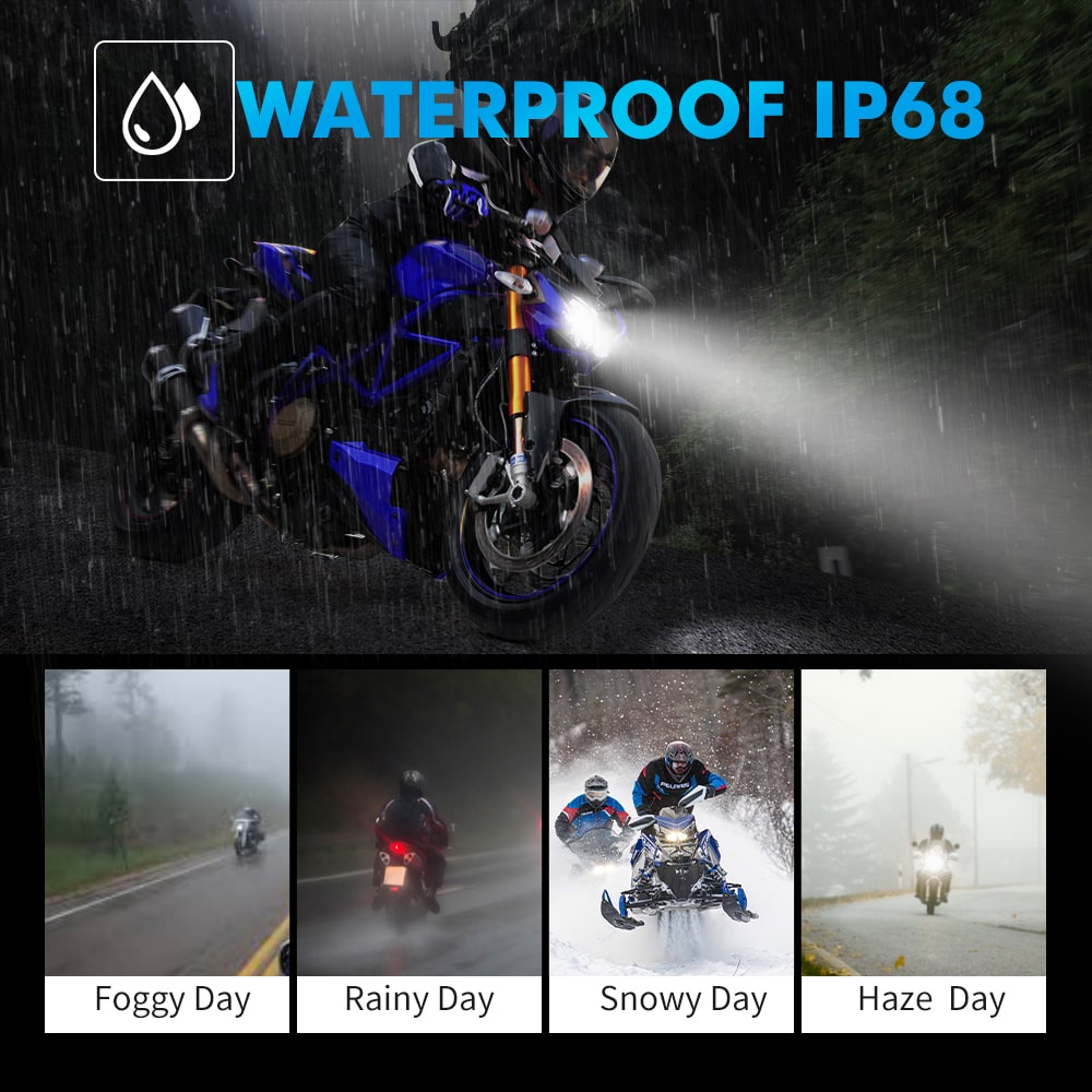 H4 HS1 LED Motorcycle Headlight Globe 6000K Fit BMW G650GS F650ST R1200C R1200ST