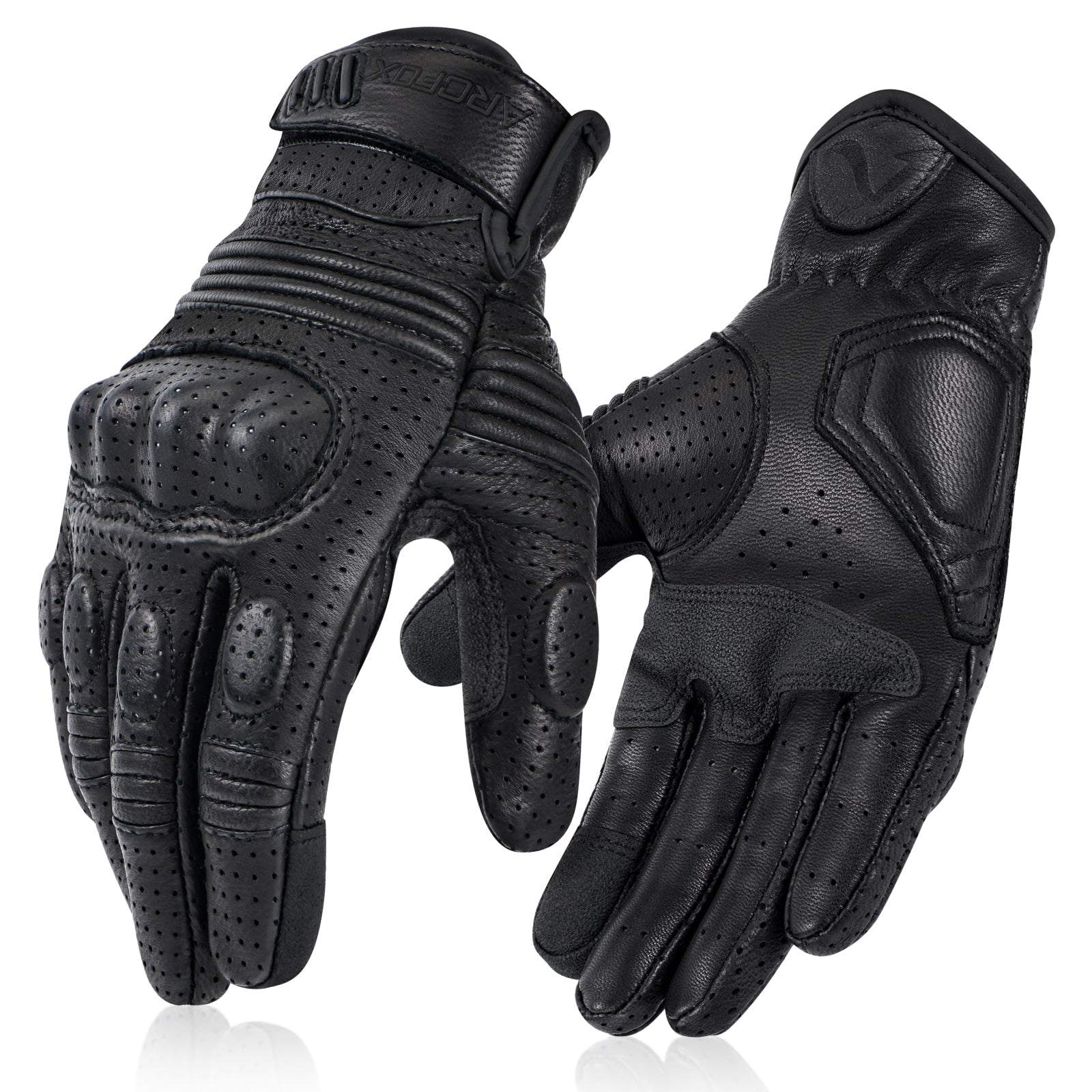 Motorcycle Goat Leather Gloves Vintage Protective Carbon Cycling Gloves Touchscreen