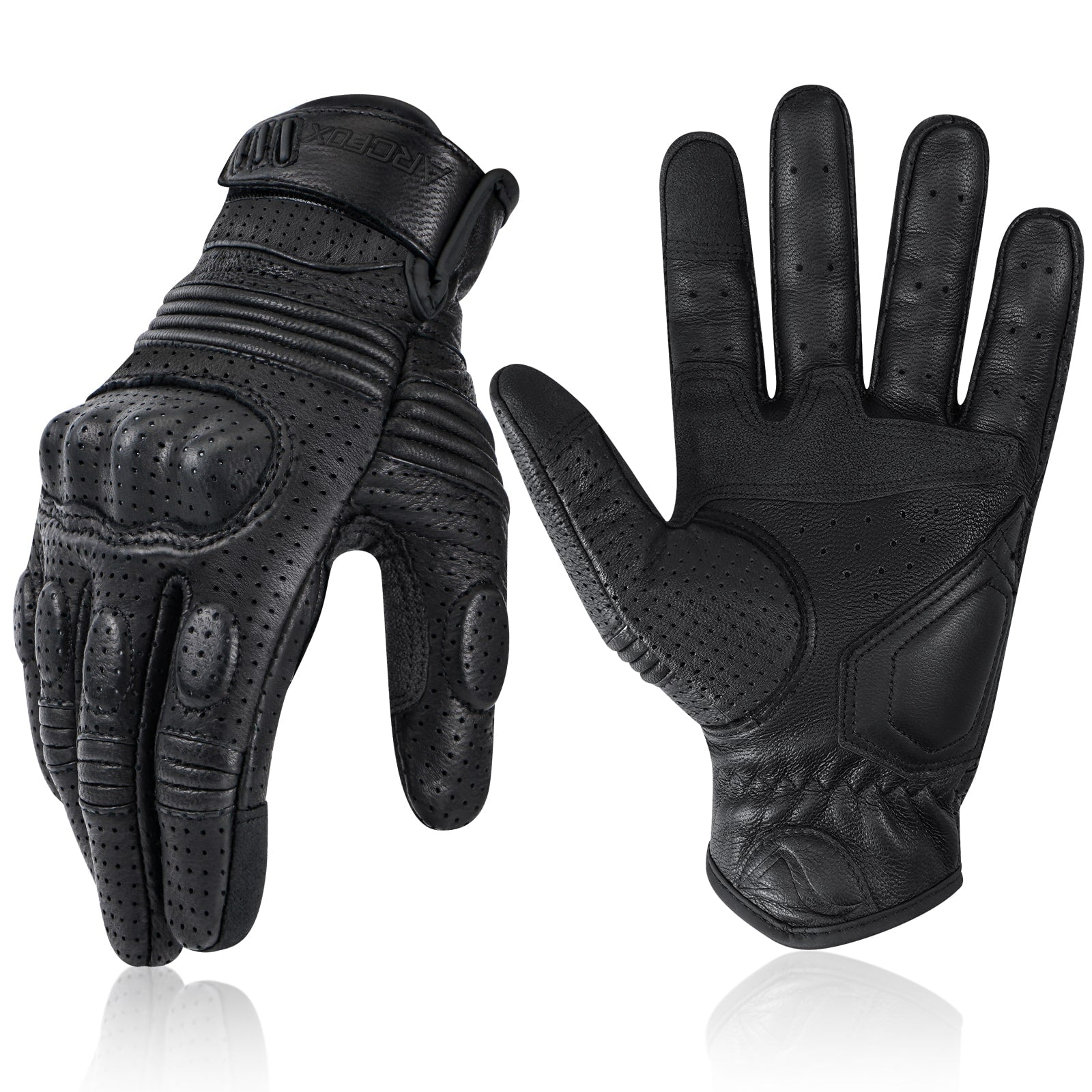 Motorcycle Goat Leather Gloves Vintage Protective Carbon Cycling Gloves Touchscreen