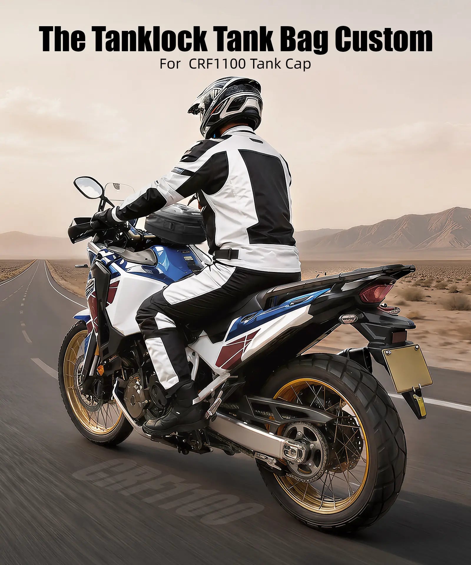 Quick-Release Tank Bag For Honda Africa Twin CRF 1100L Push-Pull Lock System