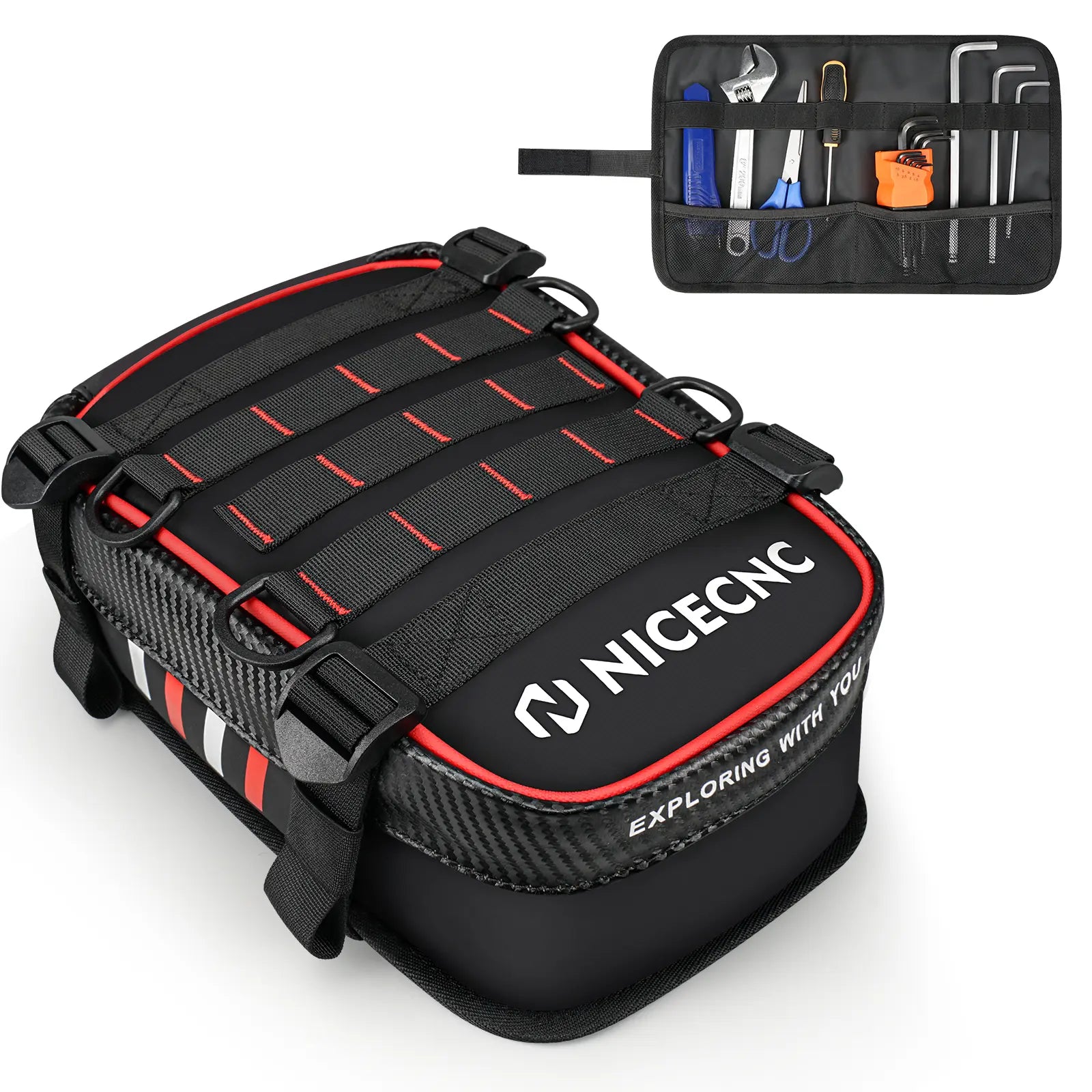 Rear Fender Bag with Tool Roll Bag For Dirt Bike Adventure
