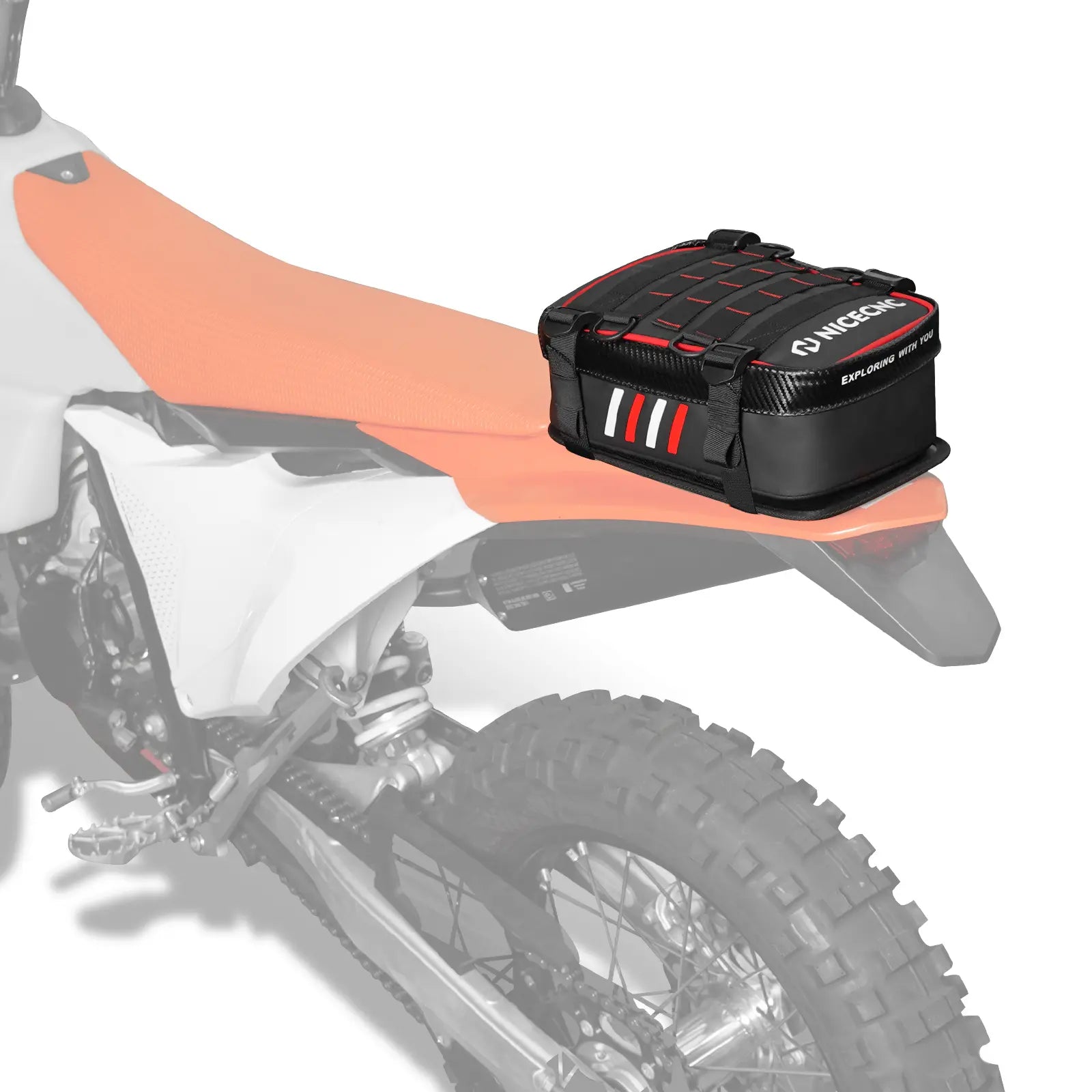 Rear Fender Bag with Tool Roll Bag For Dirt Bike Adventure