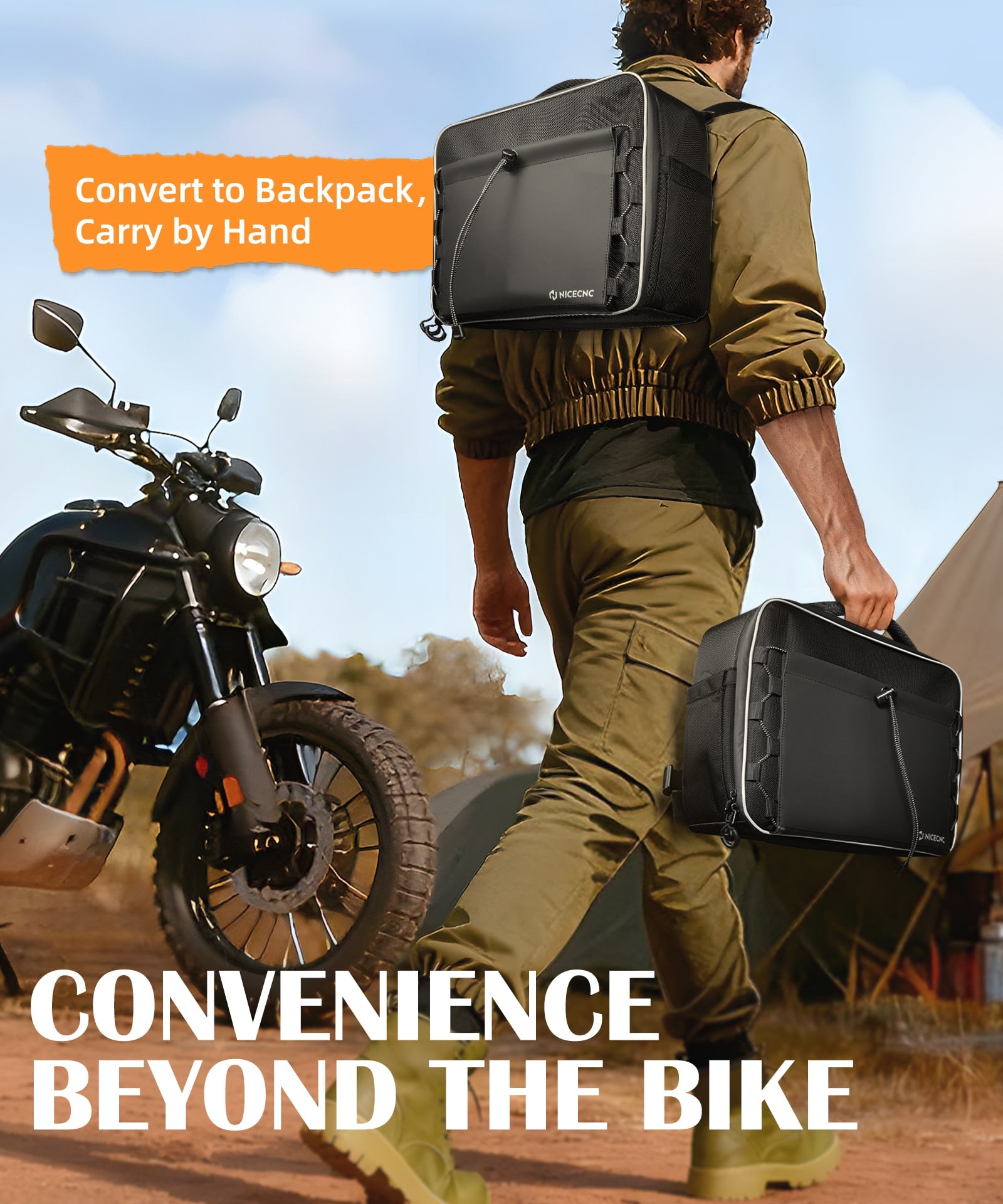 Motorcycle Rear Seat 30L Panniers Side Luggage Throw Over Saddle Bags