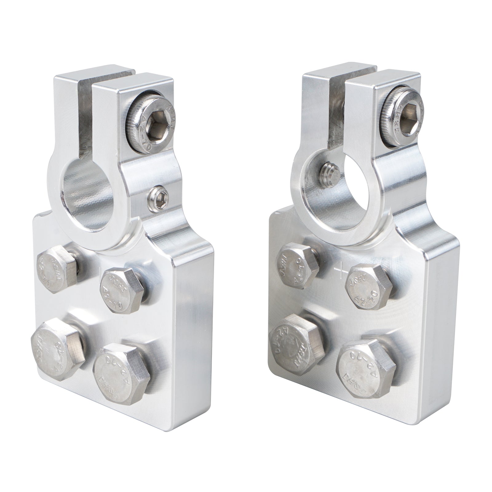 Car Audio Modification 4 Spot Flat Lug Battery Terminal For SAE Top Post Clamp