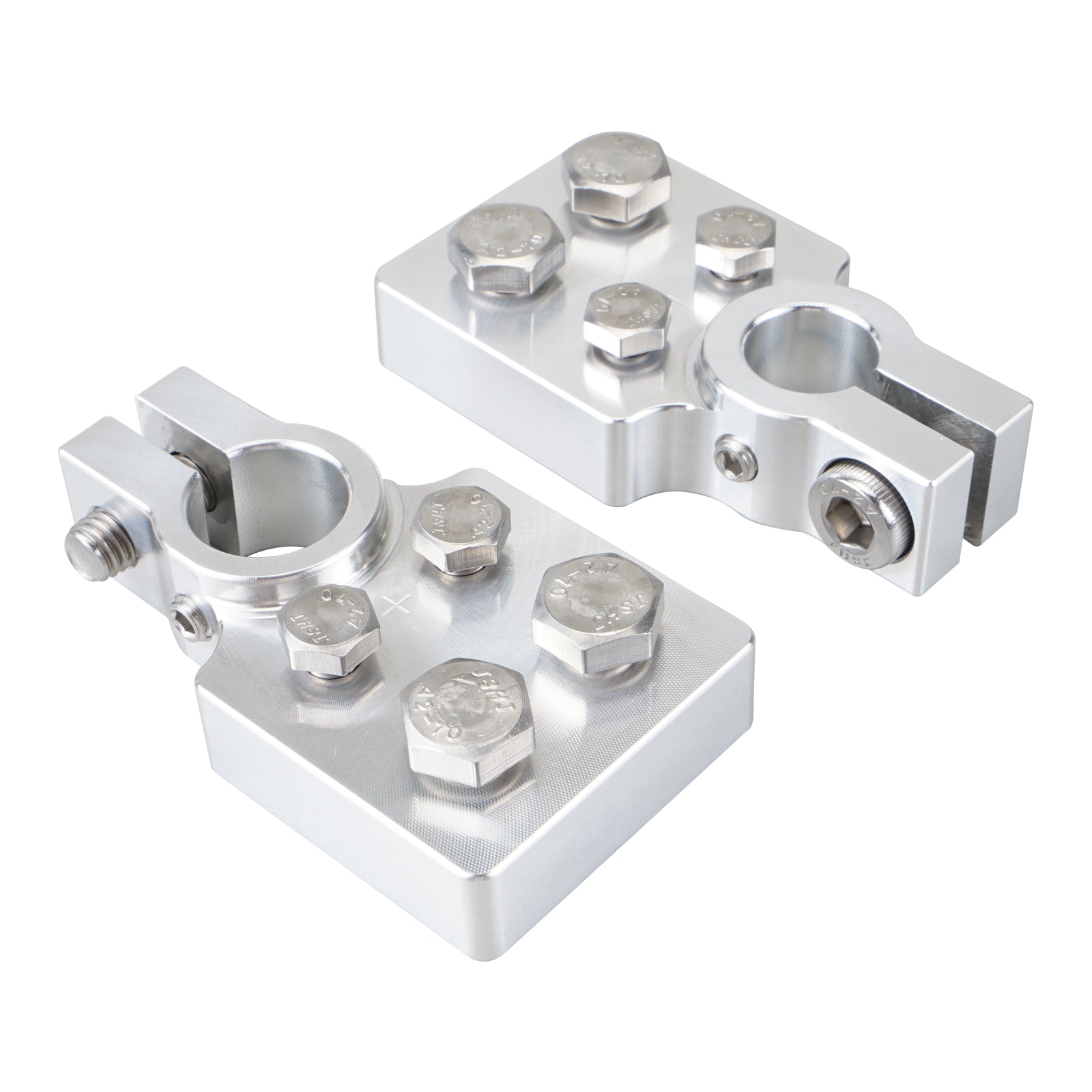 Car Audio Modification 4 Spot Flat Lug Battery Terminal For SAE Top Post Clamp