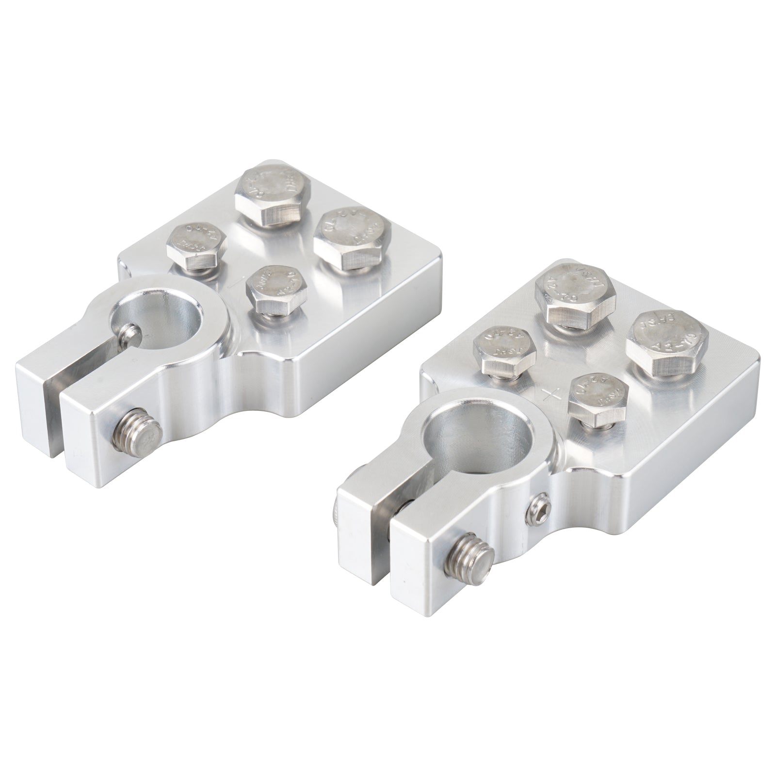 Car Audio Modification 4 Spot Flat Lug Battery Terminal For SAE Top Post Clamp