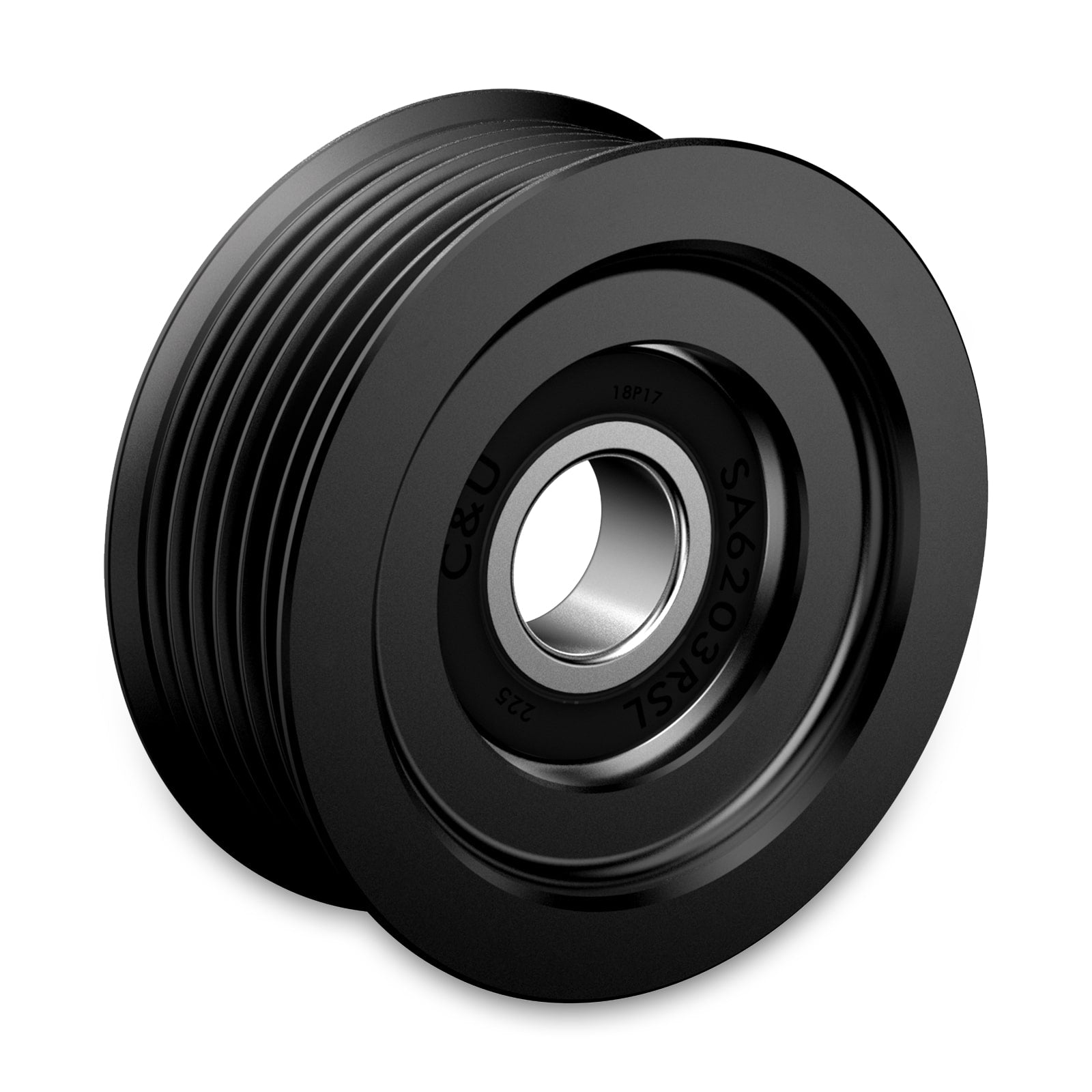 LS 2.75 Diameter Billet Aluminum 6 Groove Tensioner Pulley