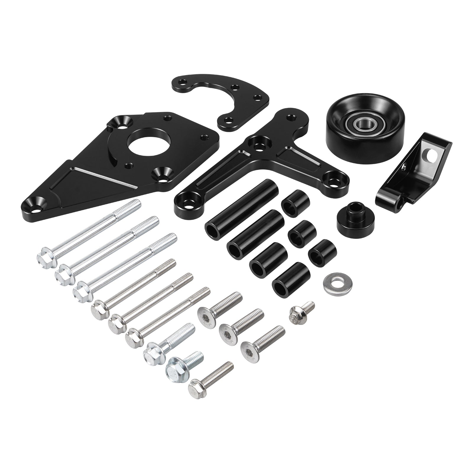 Low Mount Alternator and Power Steering Bracket Kit For LS1 Camaro Z28 For Firebird Formula Trans Am WS6 LSX LS1