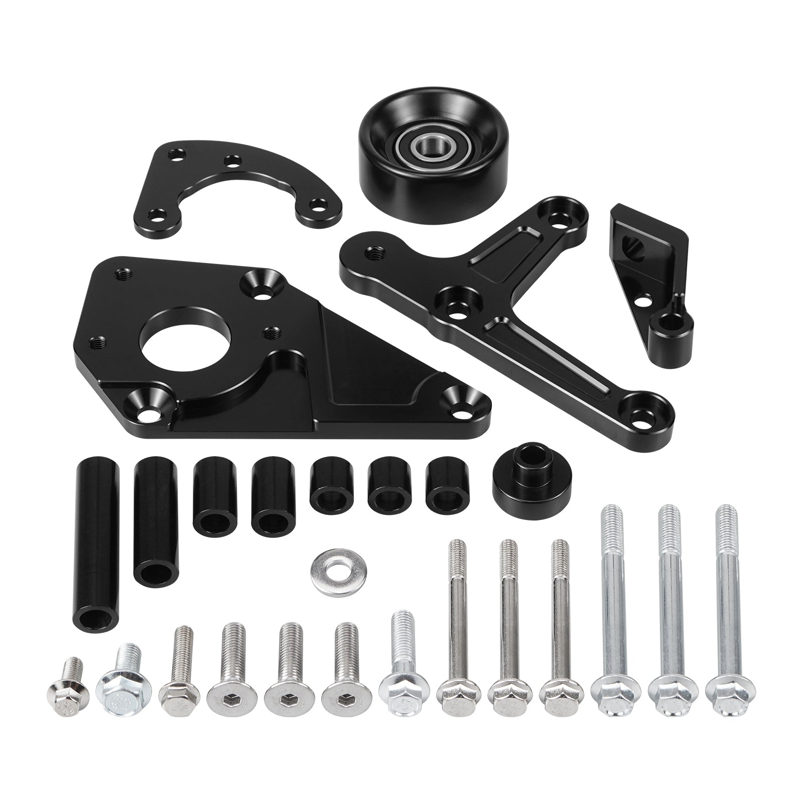 Low Mount Alternator and Power Steering Bracket Kit For LS1 Camaro Z28 For Firebird Formula Trans Am WS6 LSX LS1