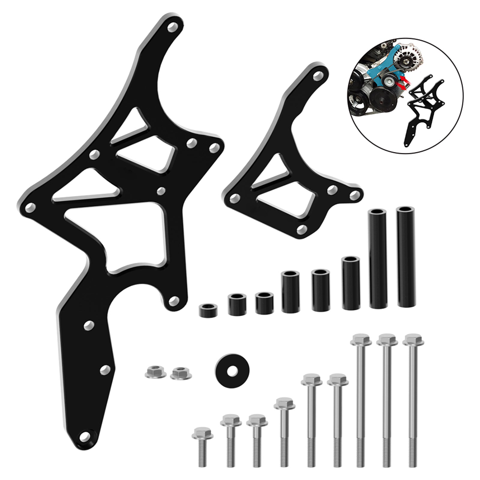 LS Power Steering Pump Bracket & Alternator Bracket For 4.8L 5.3L 6L 6.2L Truck SUV Engines