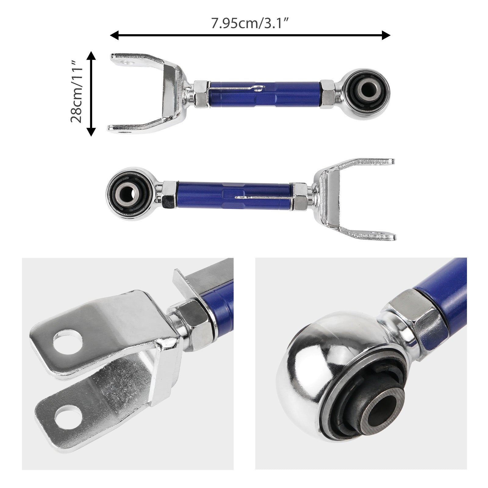 Adjustable Rear Upper Camber Arms Kit For Tesla Model 3 Model Y 2017-2023