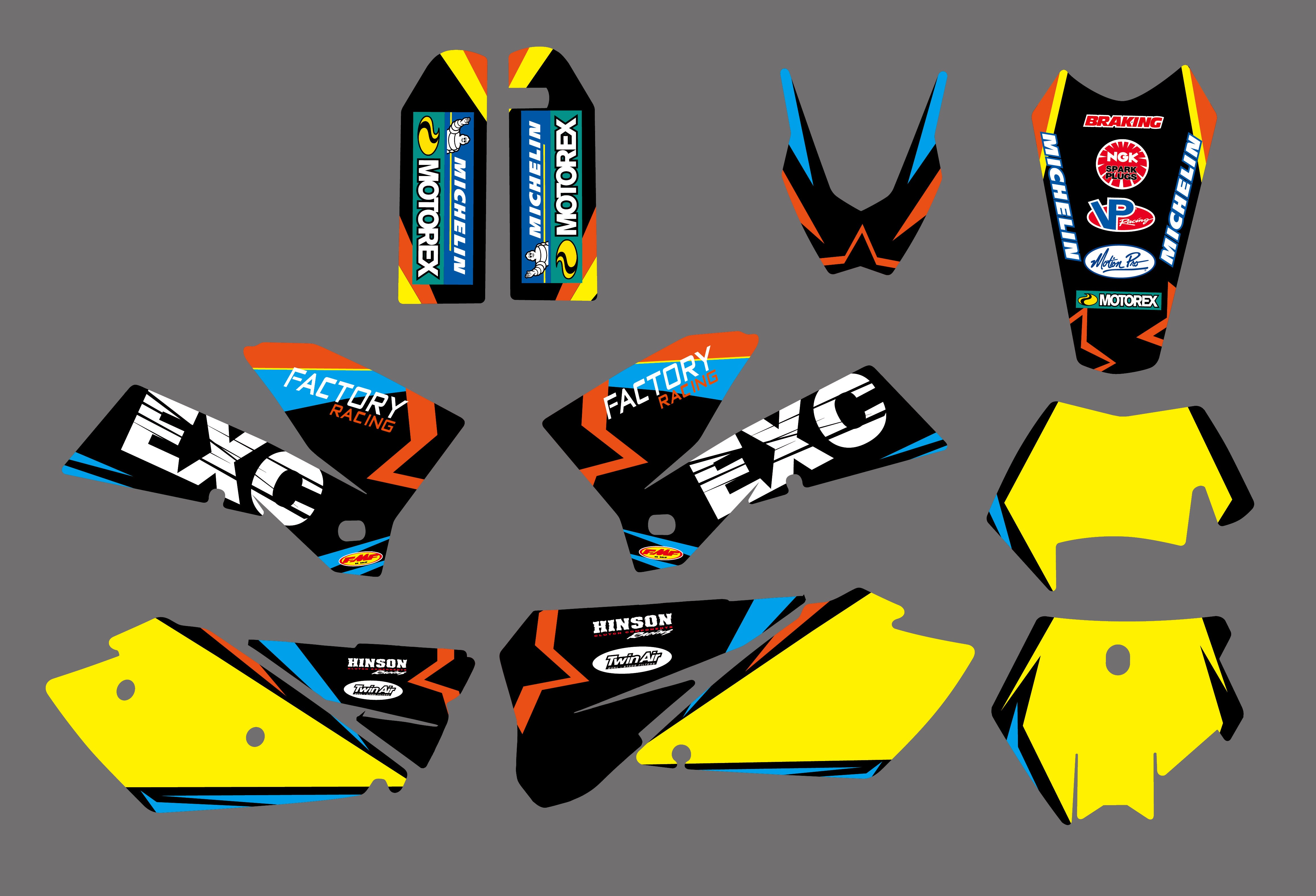 Graphics Background Decal Stickers For KTM EXC 2005-2007