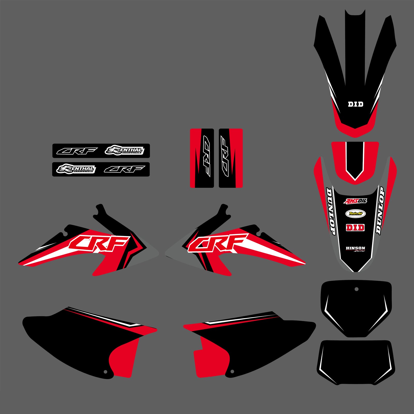 Motocross Full Graphics Decals Stickers For Honda CRF Trail 150-230 2008-2014