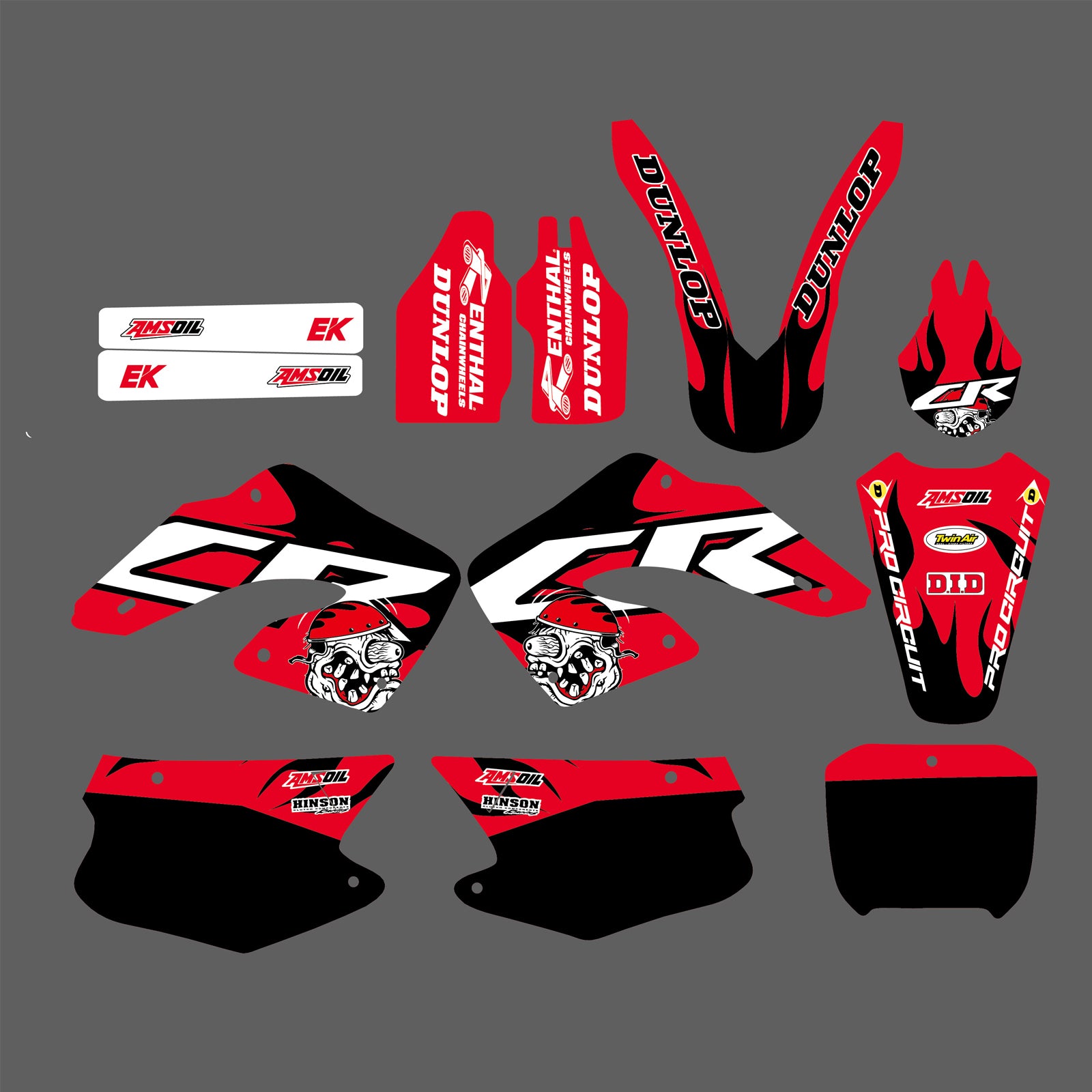 Motocross Full Graphics Decals Stickers for Honda CR125 CR250 2000 2001