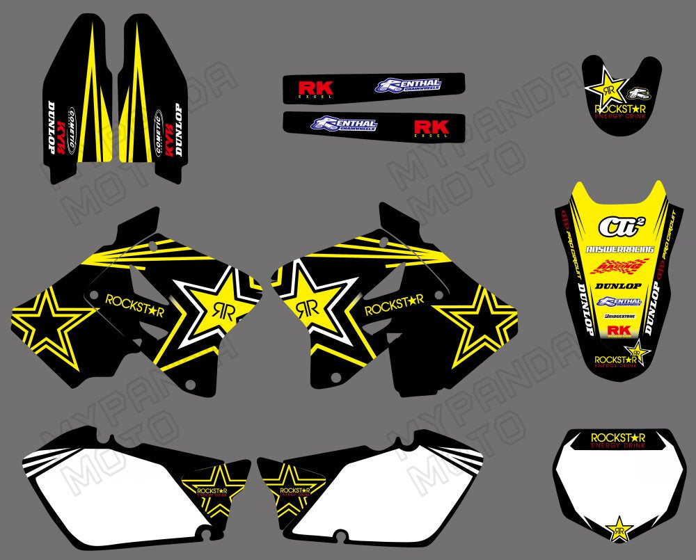 Motorcycle Full Graphic Decals Stickers Set For Suzuki RM125/RM250 2001-2012