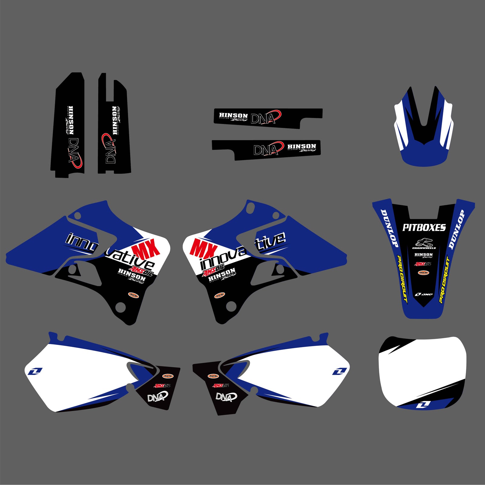 Team Graphics Backgrounds Decals Stickers Set For Yamaha YZ125/YZ250 1996-2001