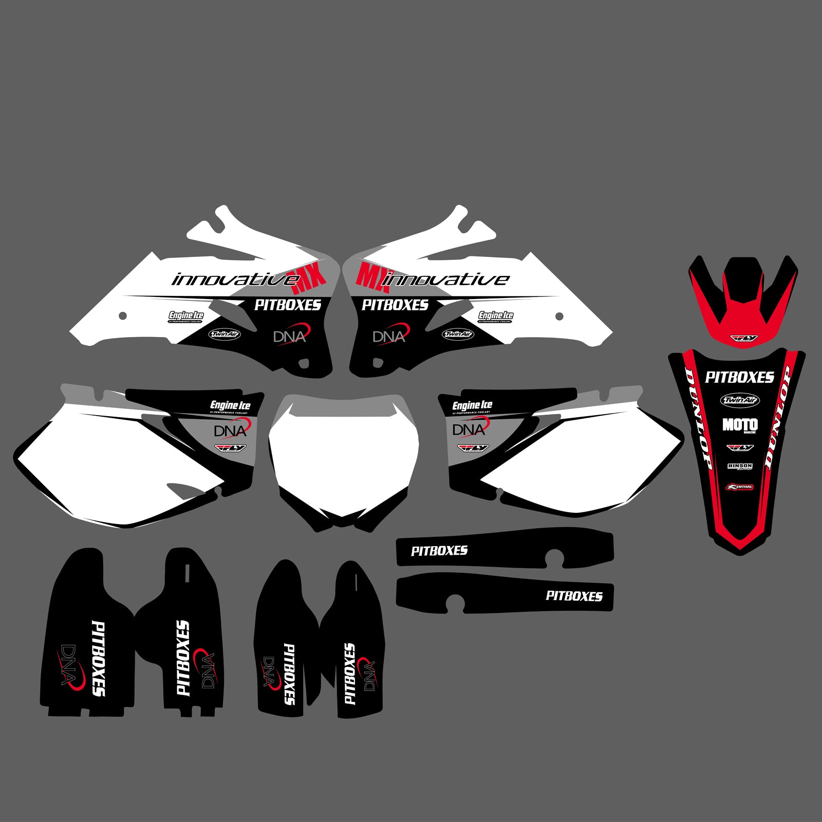 Motorcycle Team Full Decals Graphic Kit For Yamaha YZF250/YZF450 2006-2009