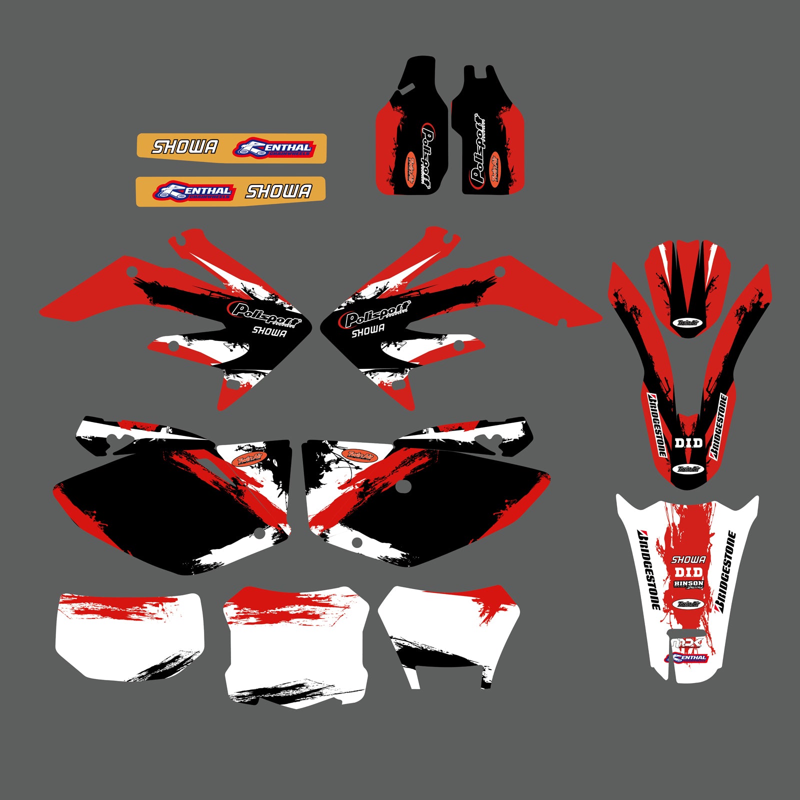 Team Graphics Backgrounds Decals Stickers For HONDA CRF250X 2004-2012