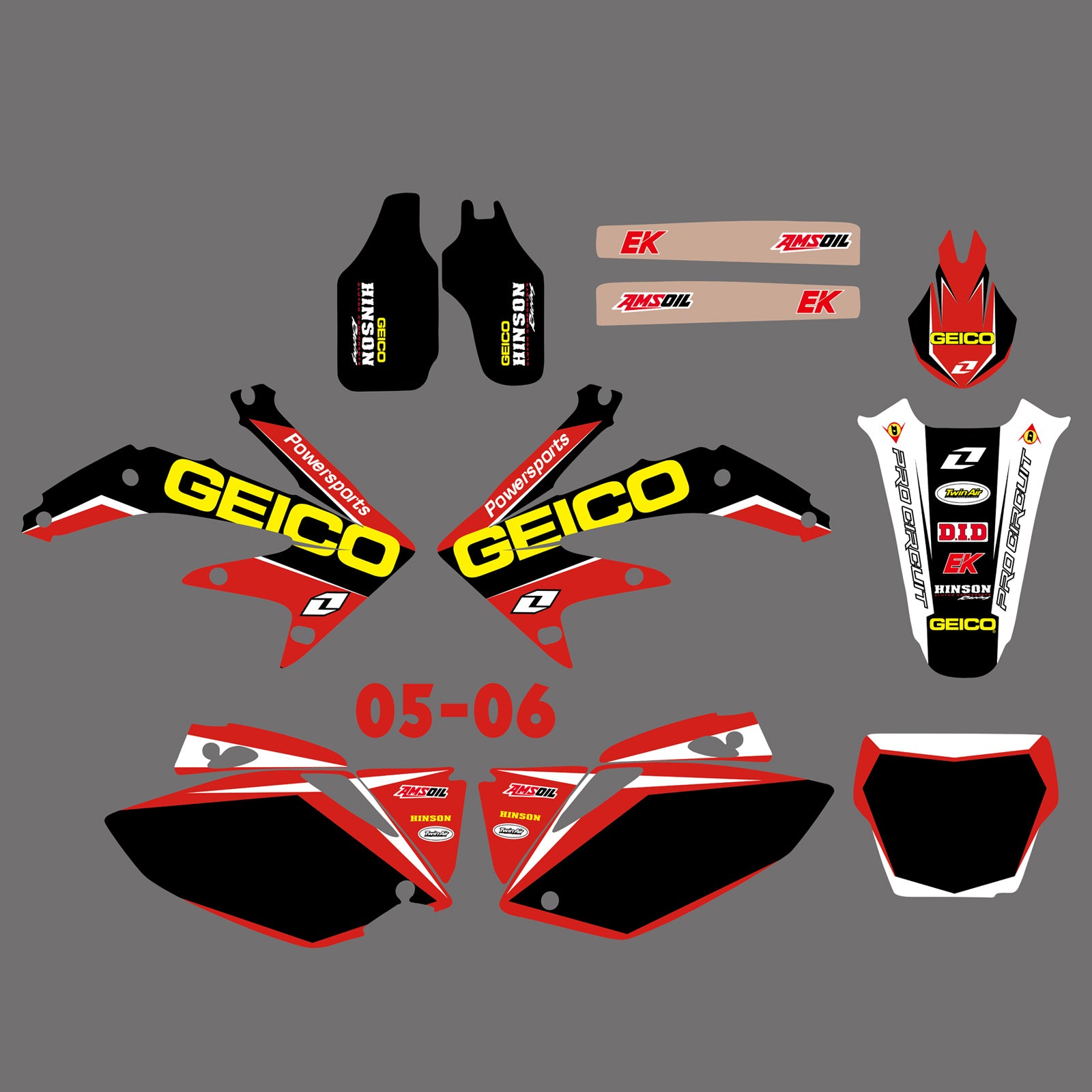 Graphics Background Decal Stickers For HONDA CRF450 2005-2006
