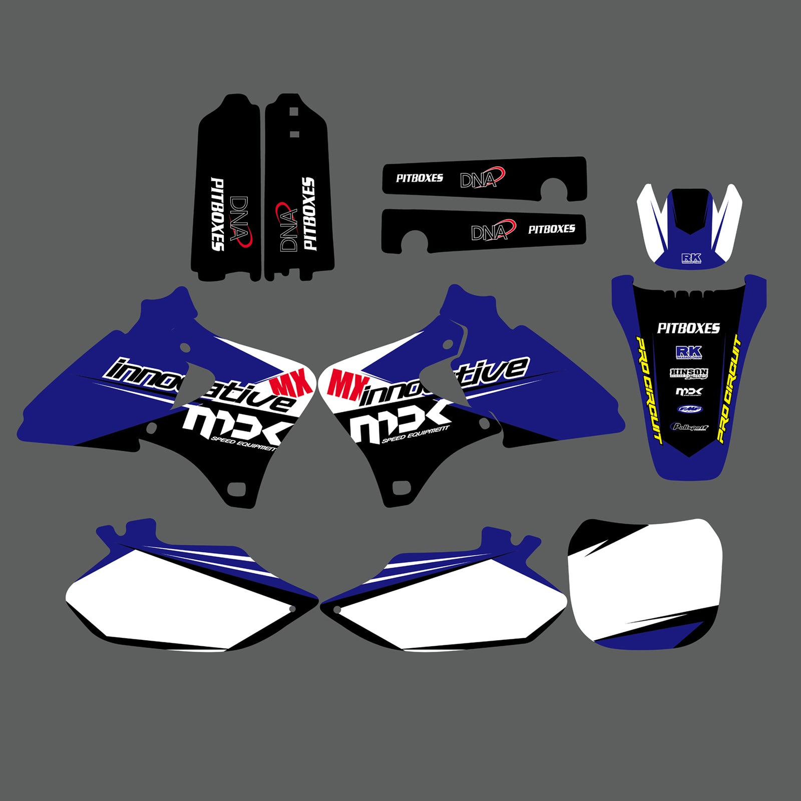 Team Graphics Backgrounds Decals Kit For Yamaha YZ250F YZ400F YZ426F 1998-2002