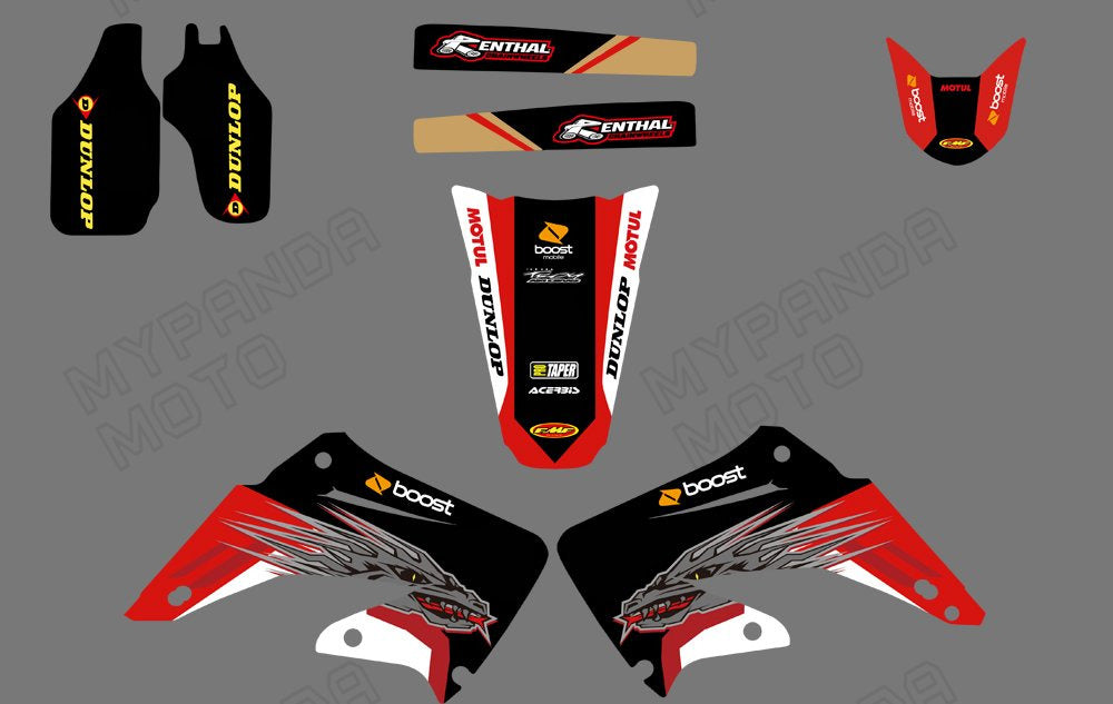 Motorcycle Graphic Decals Stickers For Honda CR125/CR250 2002-2012