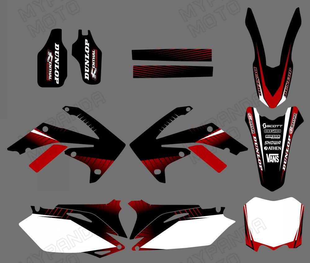 Full Graphics Decals Stickers For HONDA CRF250 2010-2013 CRF450 2009-2012