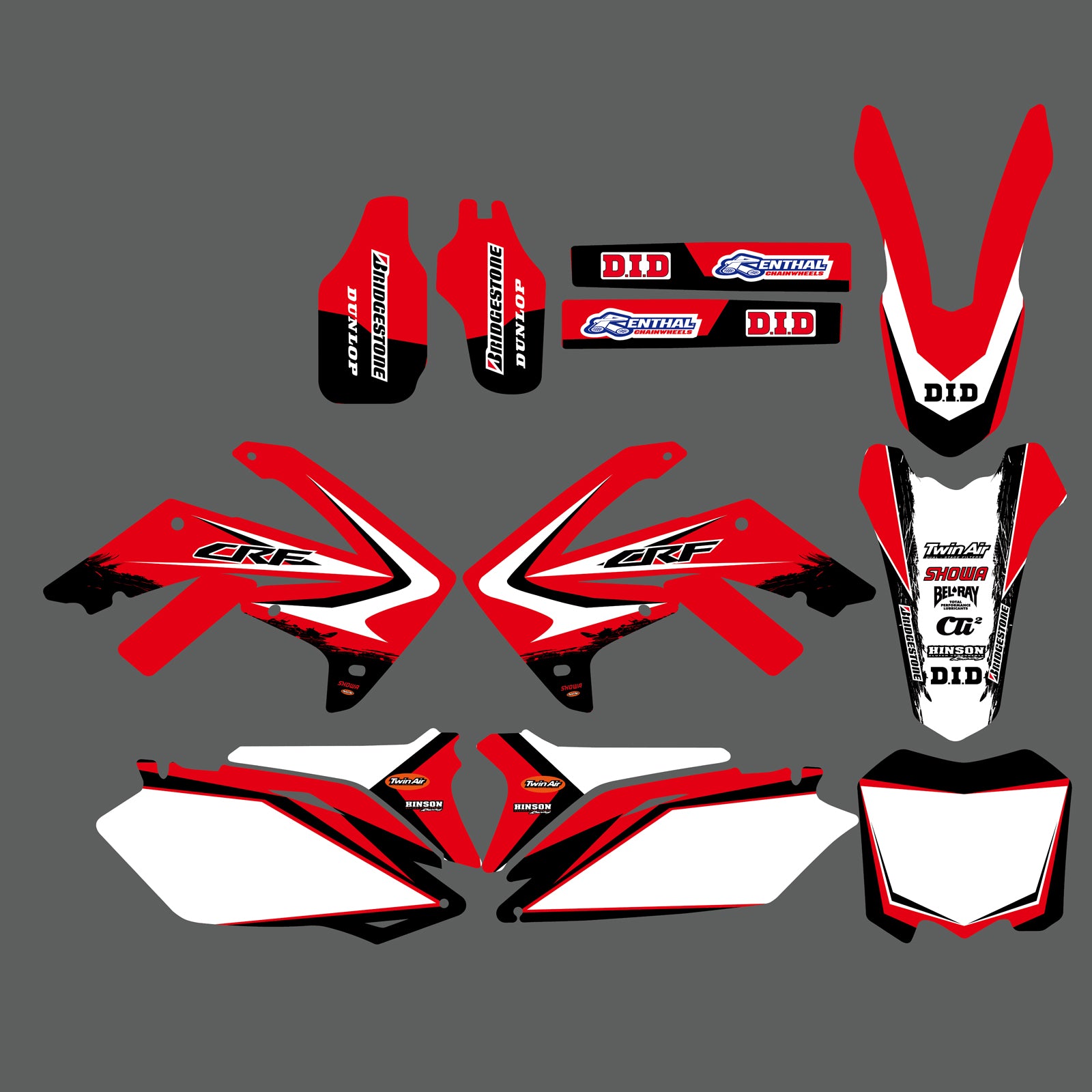 Motocross Team Graphics Decals Stickers For HONDA CRF250 2010-2013 CRF450 2009-2012