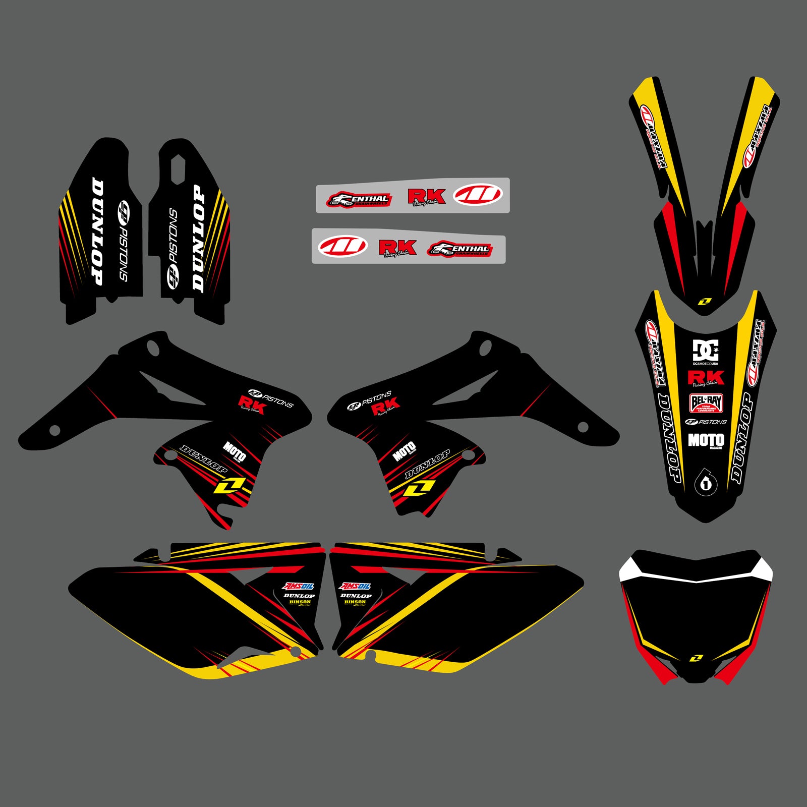 Motorcycle Graphic Decals Fender Stickers Kit For Suzuki RMZ250 2010-2018