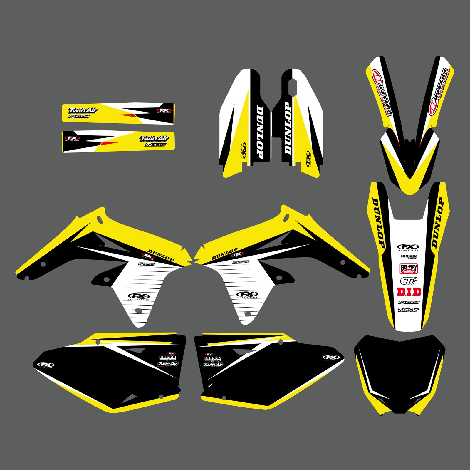 Motocross Full Graphics Background Sticker Decal Kits for SUZUKI RMZ450 2008-2017