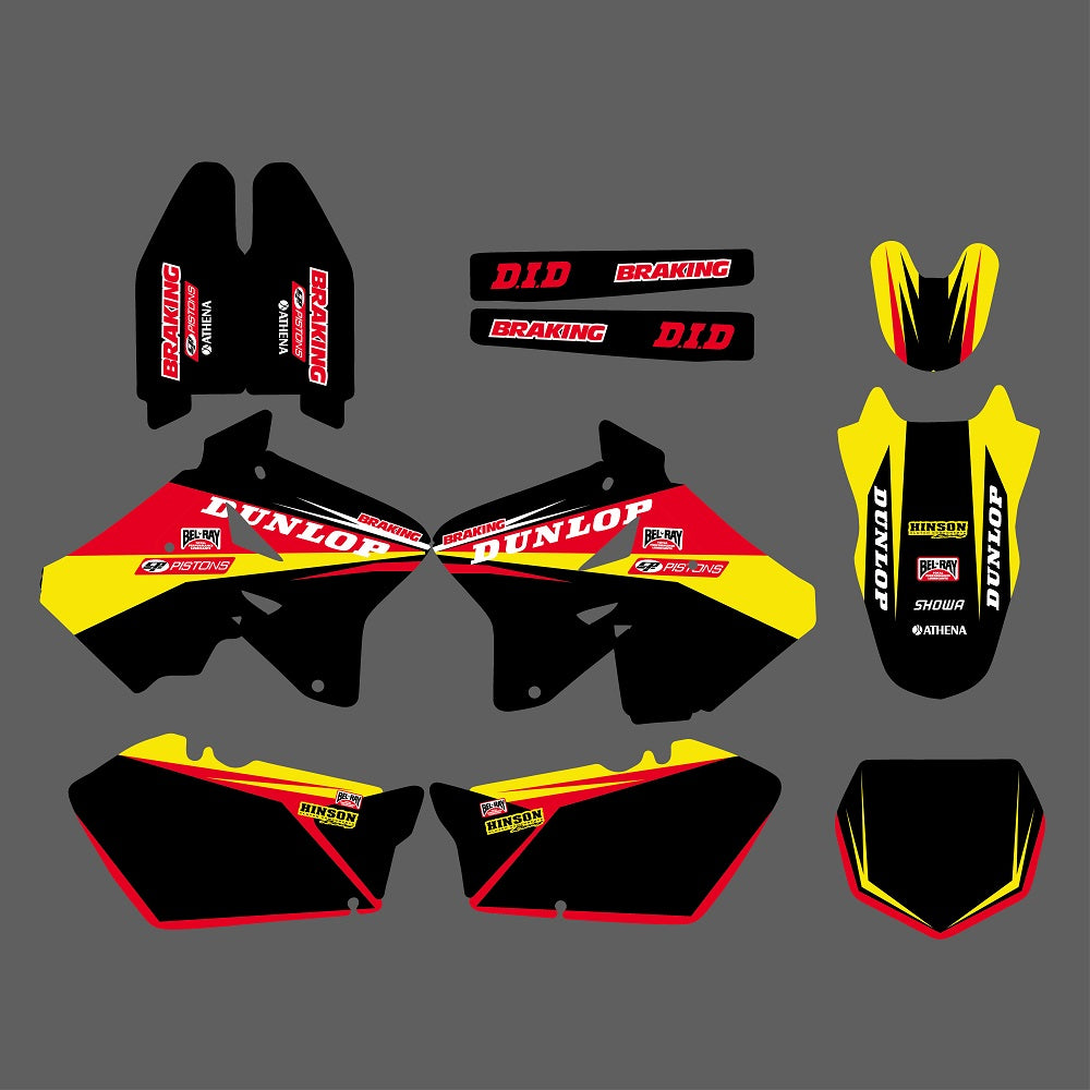 Motorcycle Full Graphic Decals Stickers Set For Suzuki RM125/RM250 2001-2012