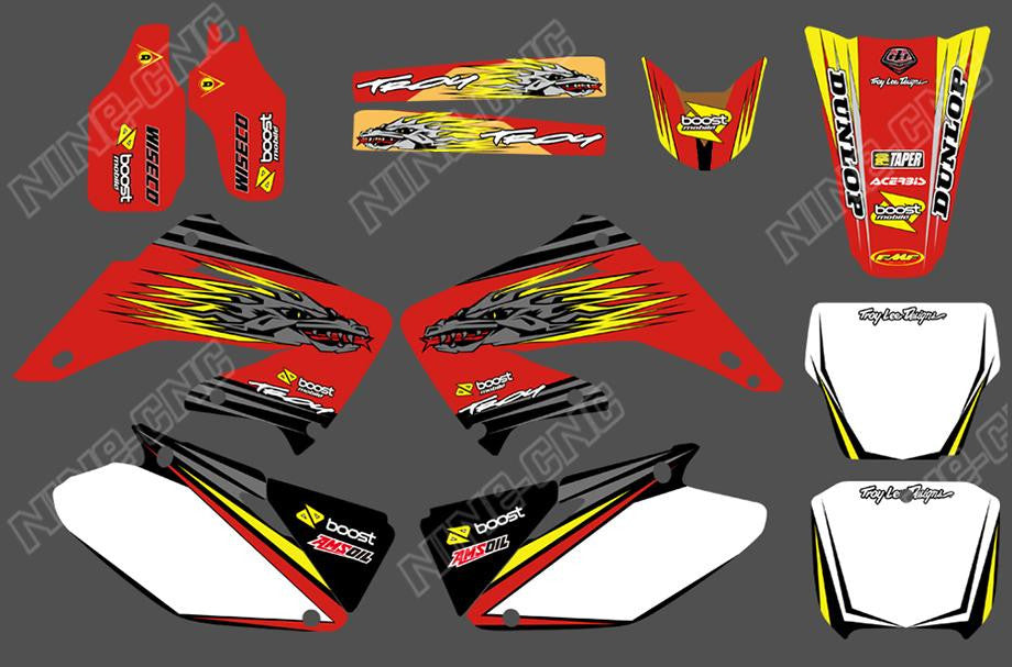 Motorcycle Graphic Decals Stickers For Honda CR125/CR250 2002-2012