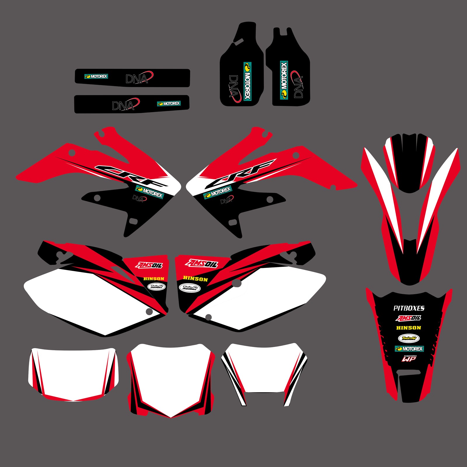 Team Graphics Backgrounds Decals Stickers For HONDA CRF250X 2004-2012