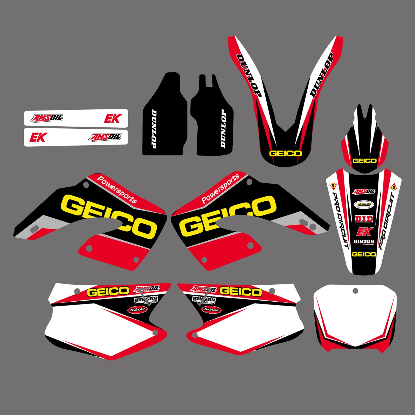 Team Graphics Backgrounds Decals Kit For Honda CR125/CR250 2000-2001