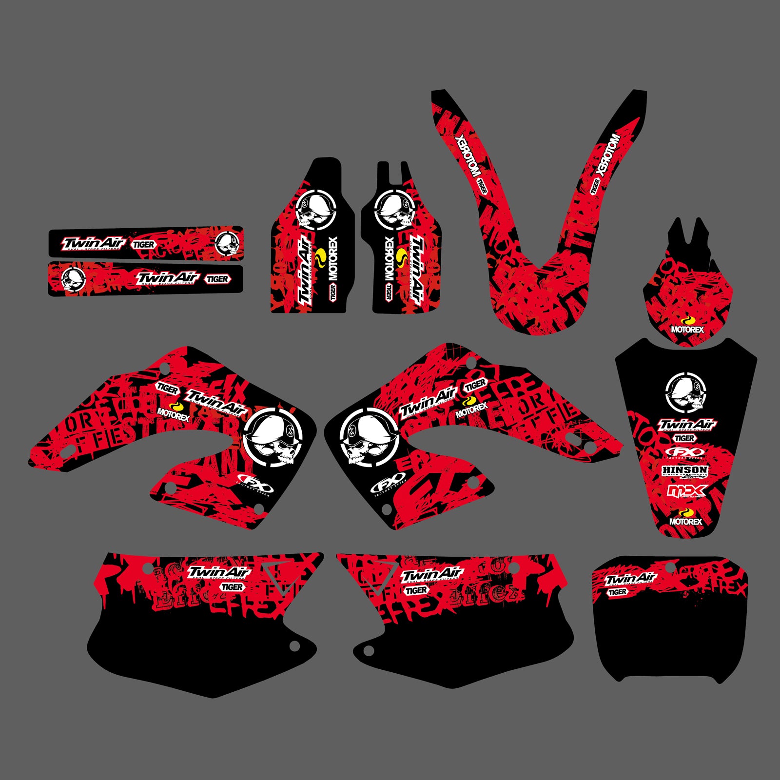 Team Graphics Backgrounds Decals Kit For Honda CR125/CR250 2000-2001