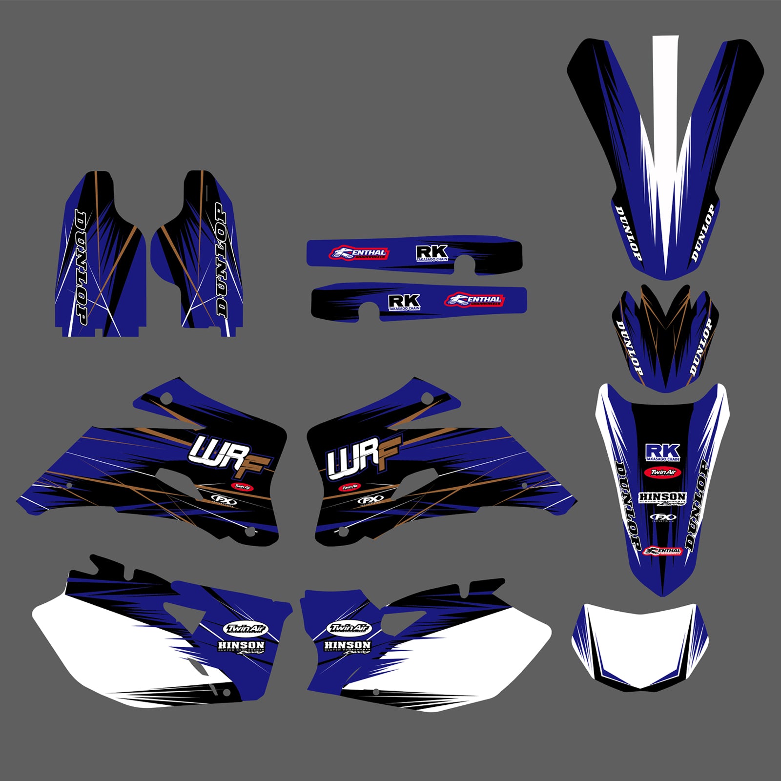 Team Graphic Background Decal Sticker Kit For YAMAHA WR250F 2007-2013 WR450F 2007-2011