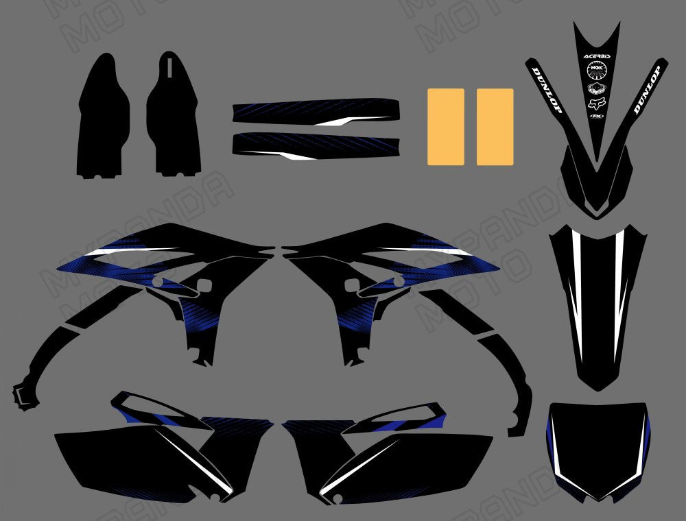 Graphics Decals Stickers Kit For Yamaha YZF250 2010-2013