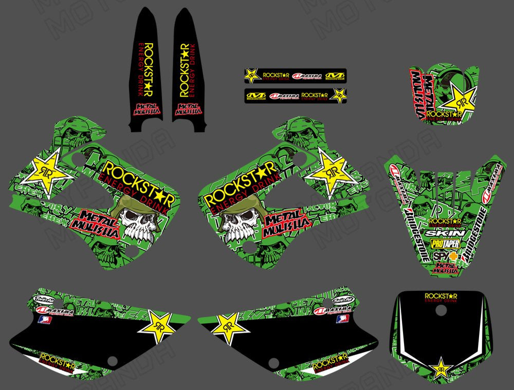 Graphics Kit For Kawasaki KX85 KX100 1998-2013 Decals Stickers
