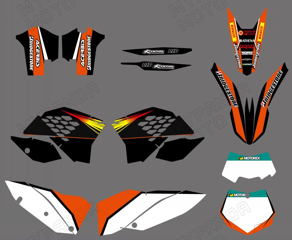 Full Decals Stickers Kits For KTM EXC 2008-2011