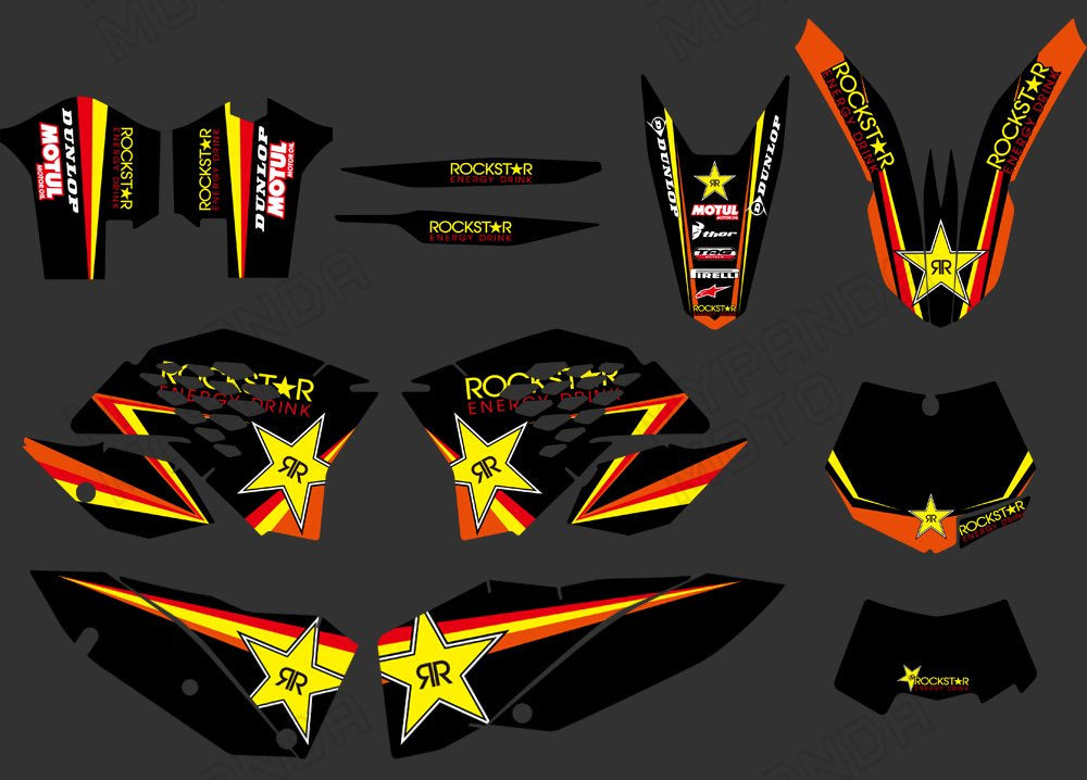 Motorcycle Full Graphic Stickers Kits For KTM EXC 2008-2011
