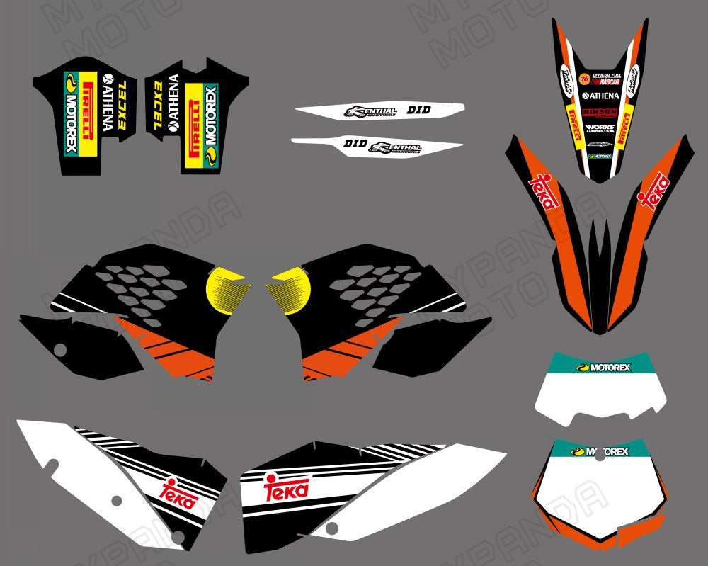 Motorcycle Graphic Stickers Kits For KTM EXC 2008-2011