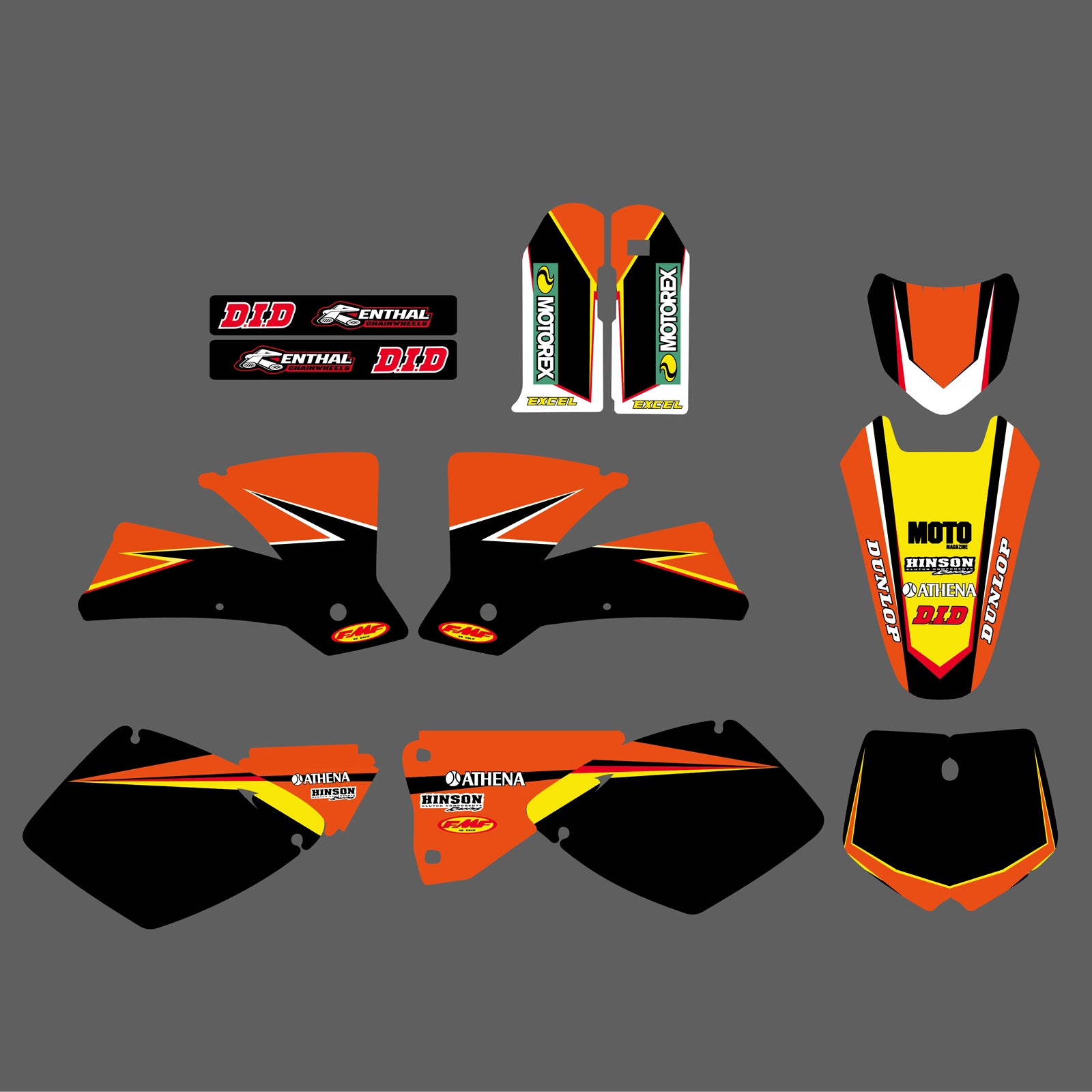 Motorcycle Full Graphics Background Sticker Decal Kits for KTM SX 2001-2002