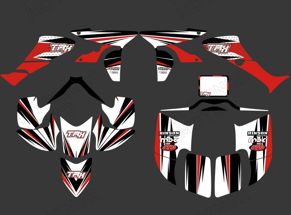 Team Graphics  Background Decals Kit For Honda TRX450R 2004-2016 ATV