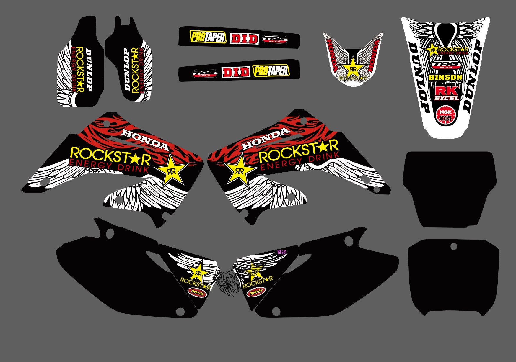 Team Graphics Backgrounds Decals Stickers For HONDA CR125/CR250 2002-2012