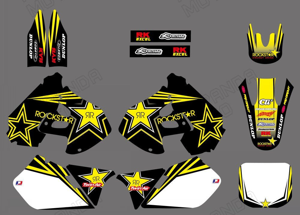 Motorcycle Full Graphic Decals Stickers For Suzuki RM125/RM250 1999-2000