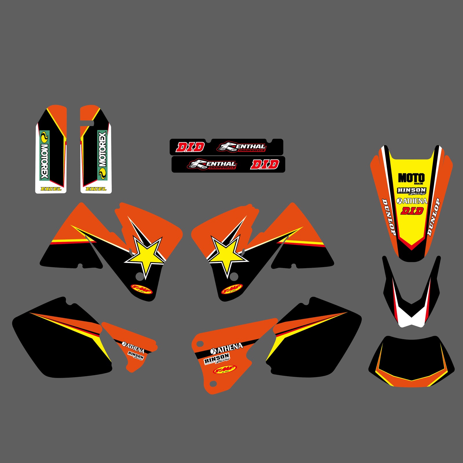 Motorcycle Full Graphic Decals Stickers For KTM EXC 2001-2002