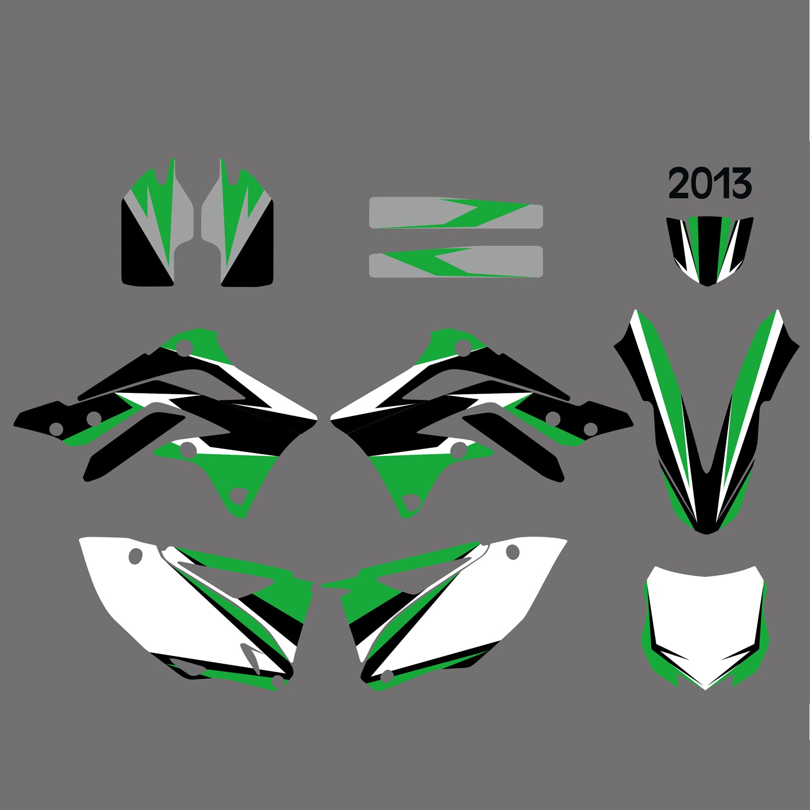 Motorcycle Full Graphics Deacls Stickers For KAWASAKI KXF450 2013-2015